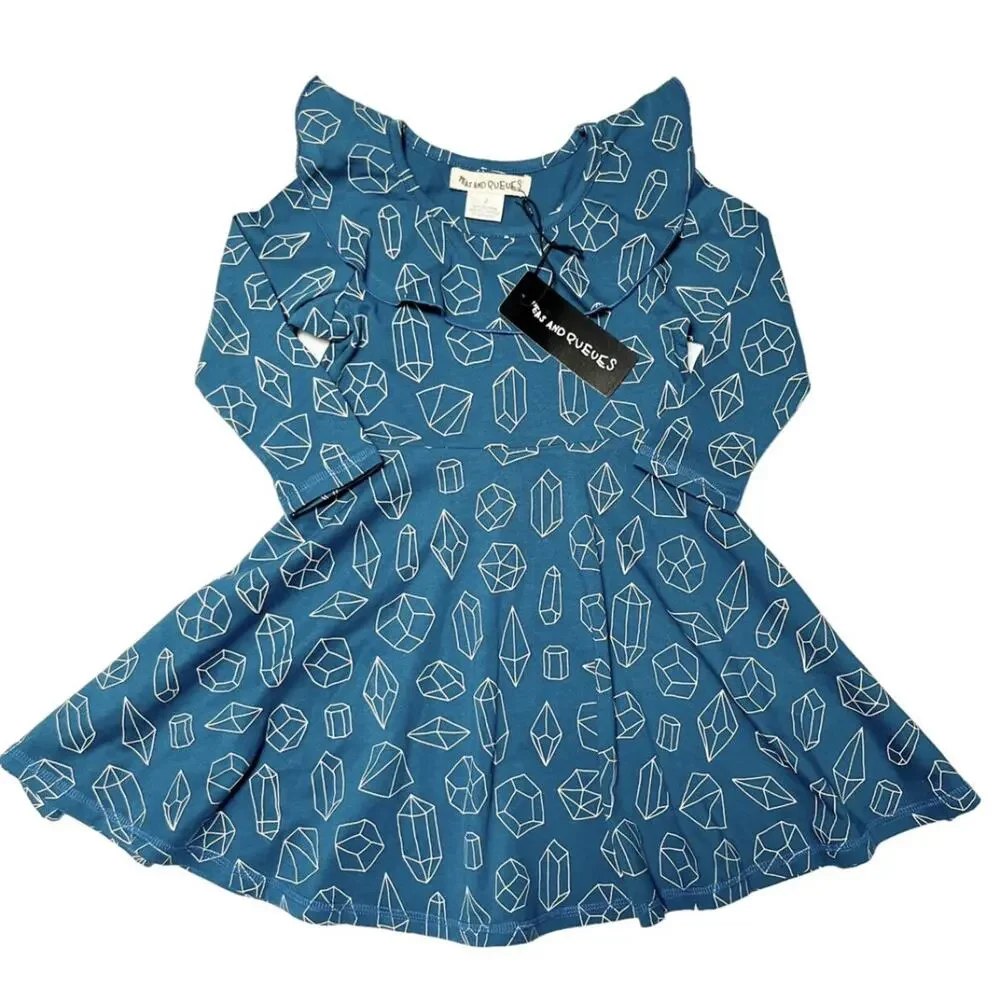 NWT Peas And Queues Geometric Crystal Dress Size 2